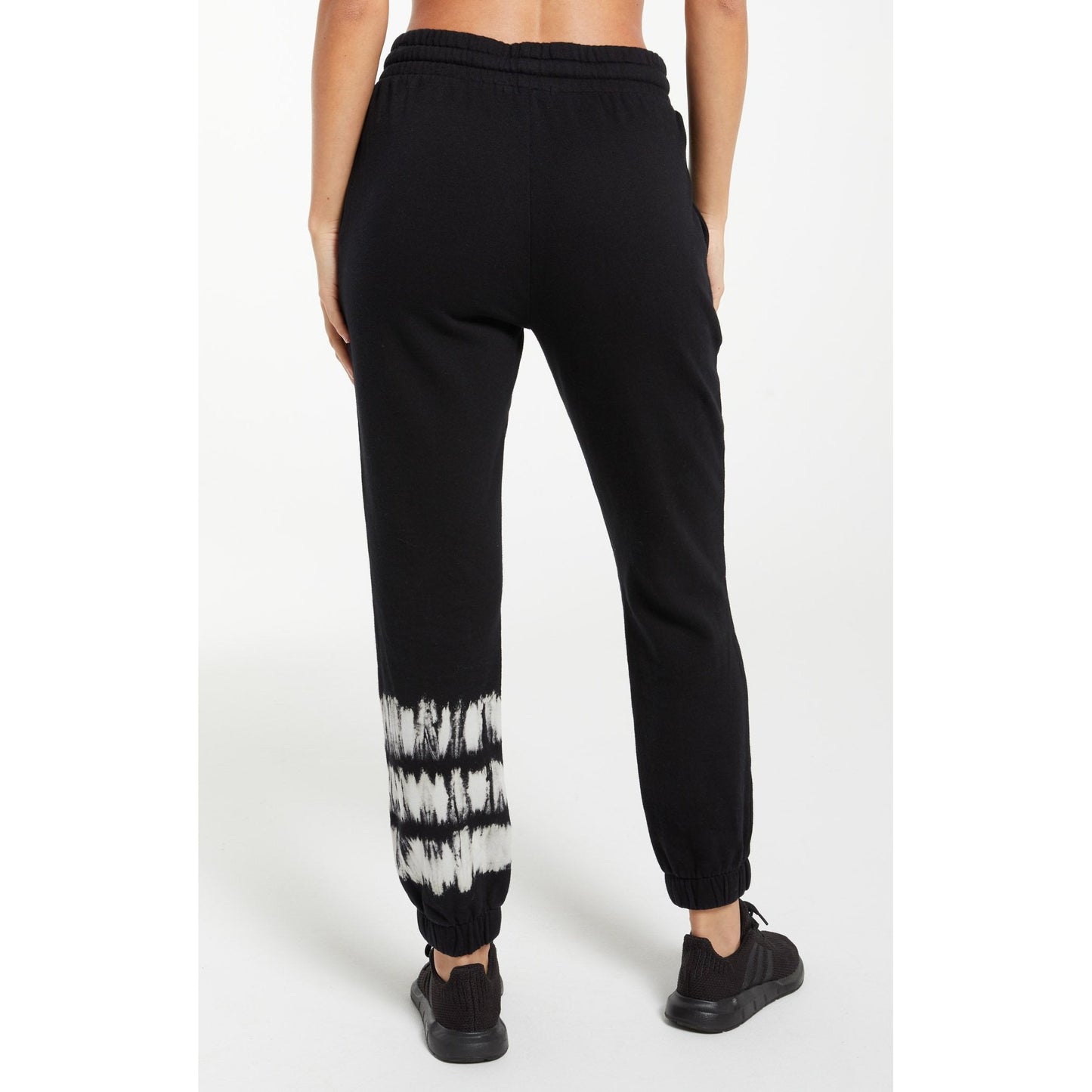 Selene Stripe Tie Dye Jogger in Black