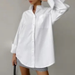 Sweet Kama White Lapel Collar Top