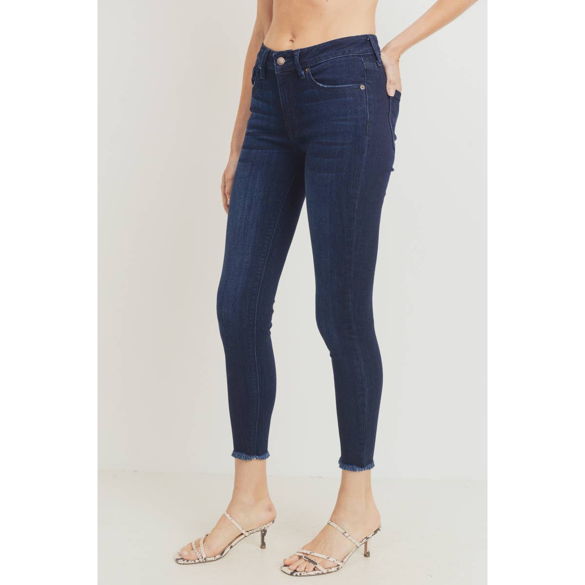 Amber Mid Rise Skinny Denim