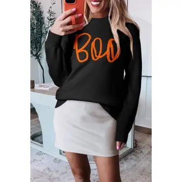 Boo Girl Black Sweater