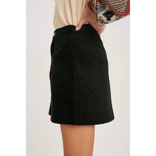 Black Corduroy Skirt