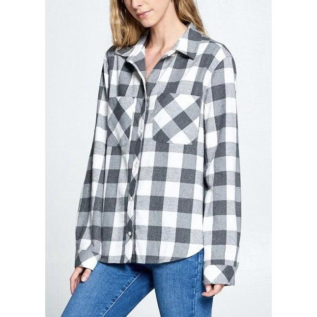 Fran's Flannel Button Down Top