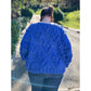 Curvy Miss Royal Pom Pom Sweater