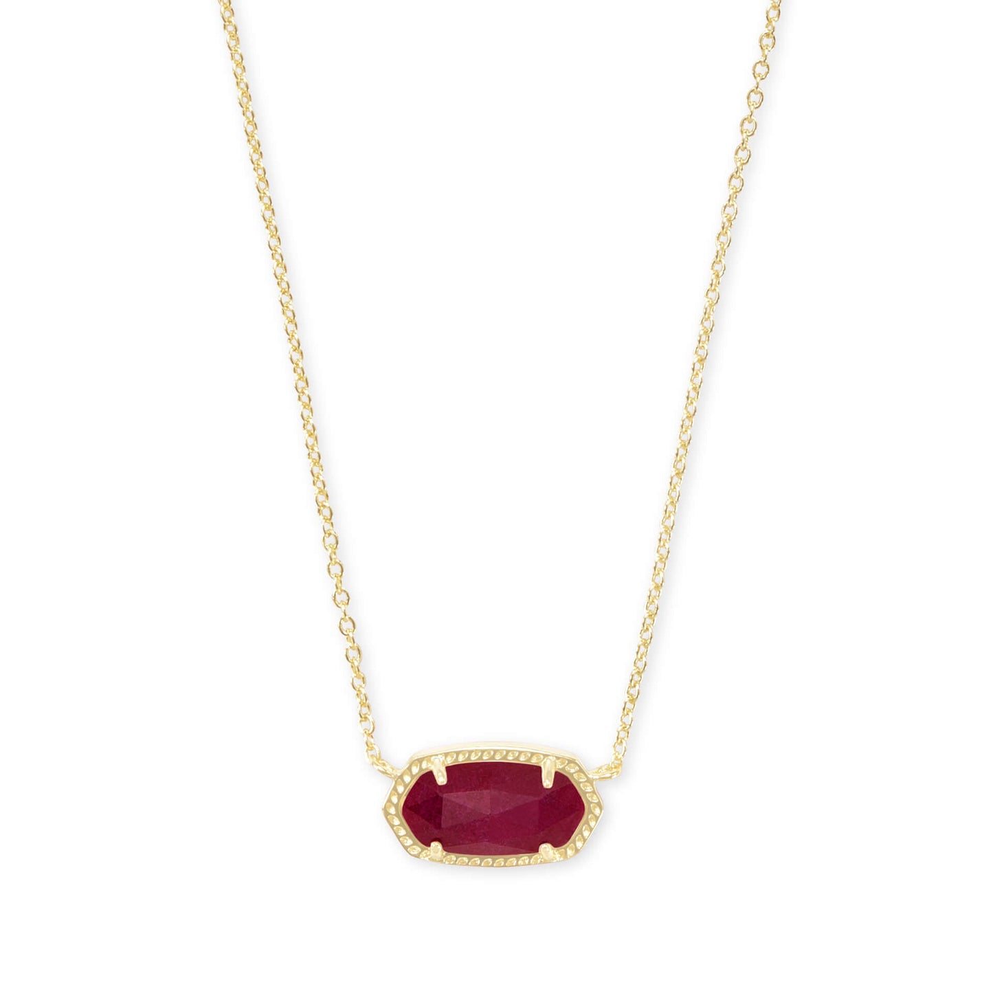 KS Elisa Necklace in Maroon Jade Gold