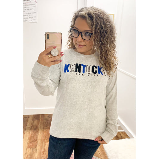 Curvy Kentucky Marion Crew Pullover