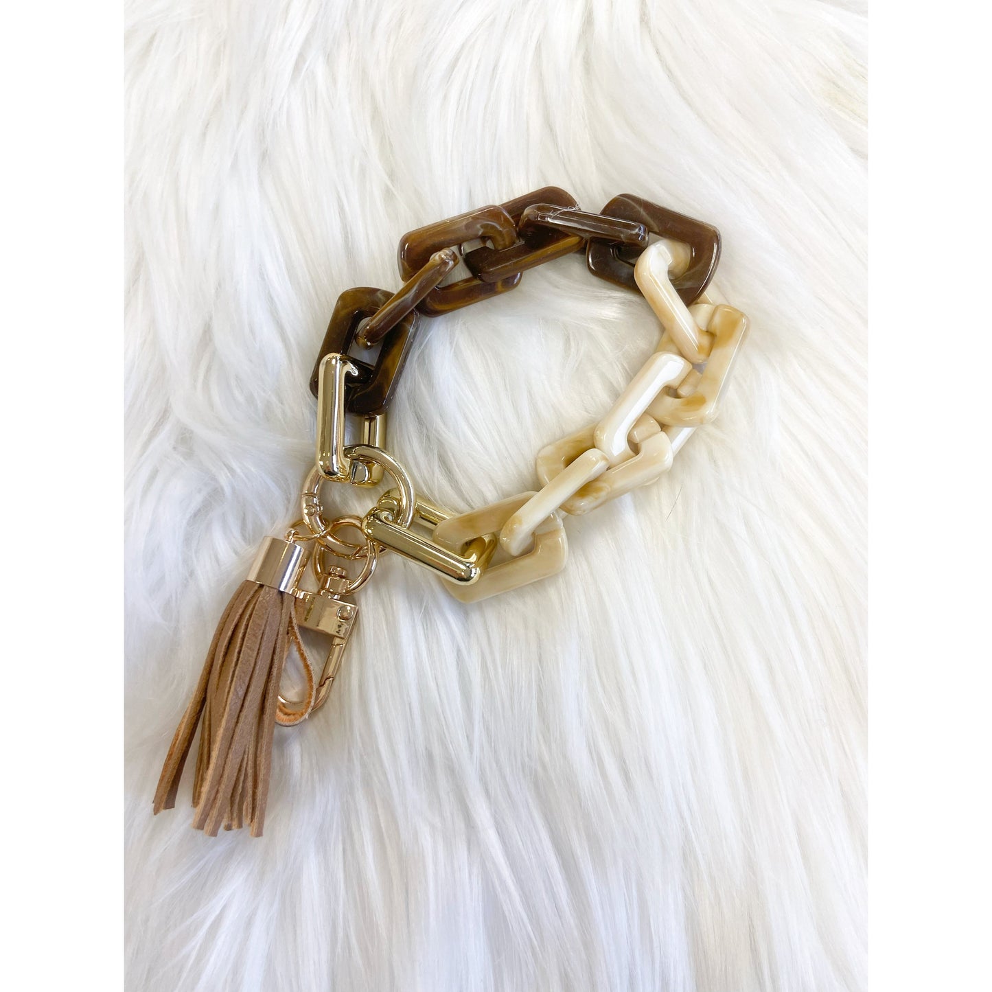 Brown Link Key Bracelet