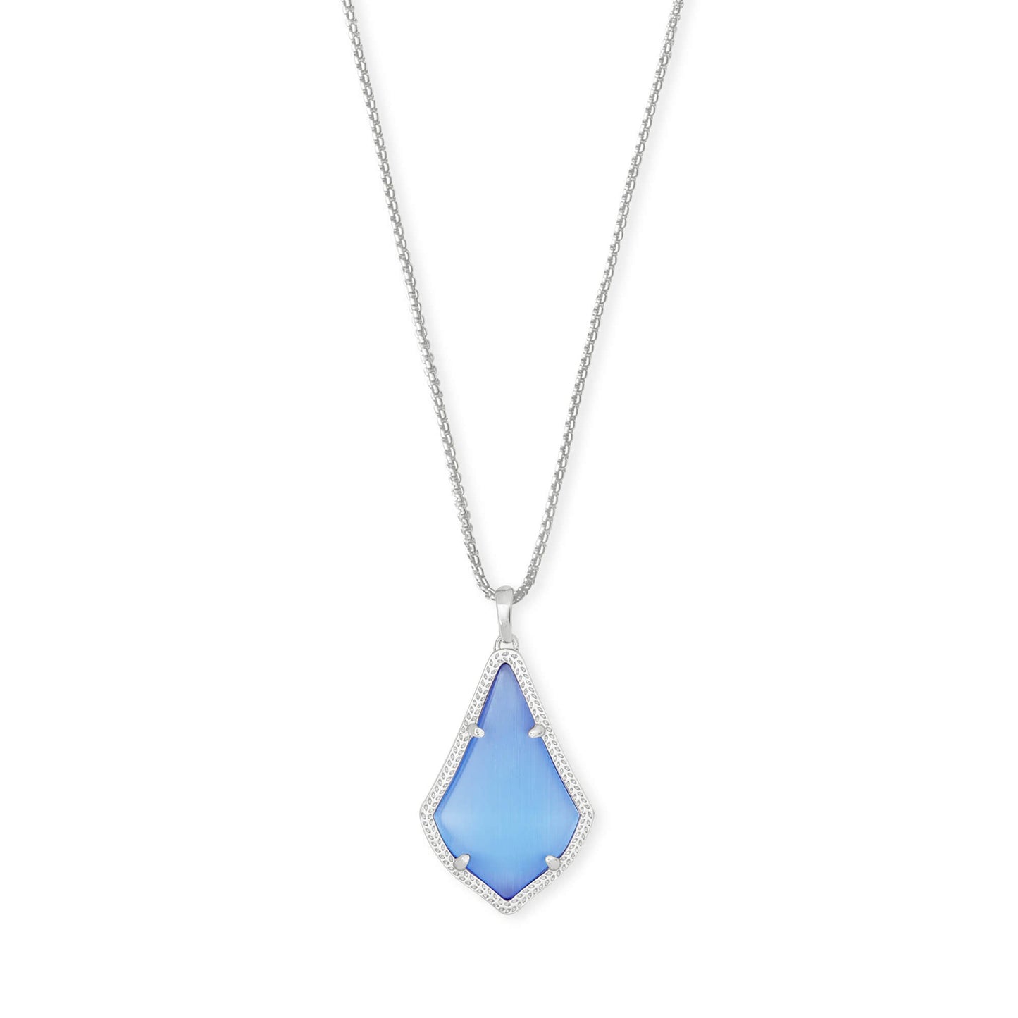 KS Alex Pendant in Periwinkle Cat's Eye Rhodium