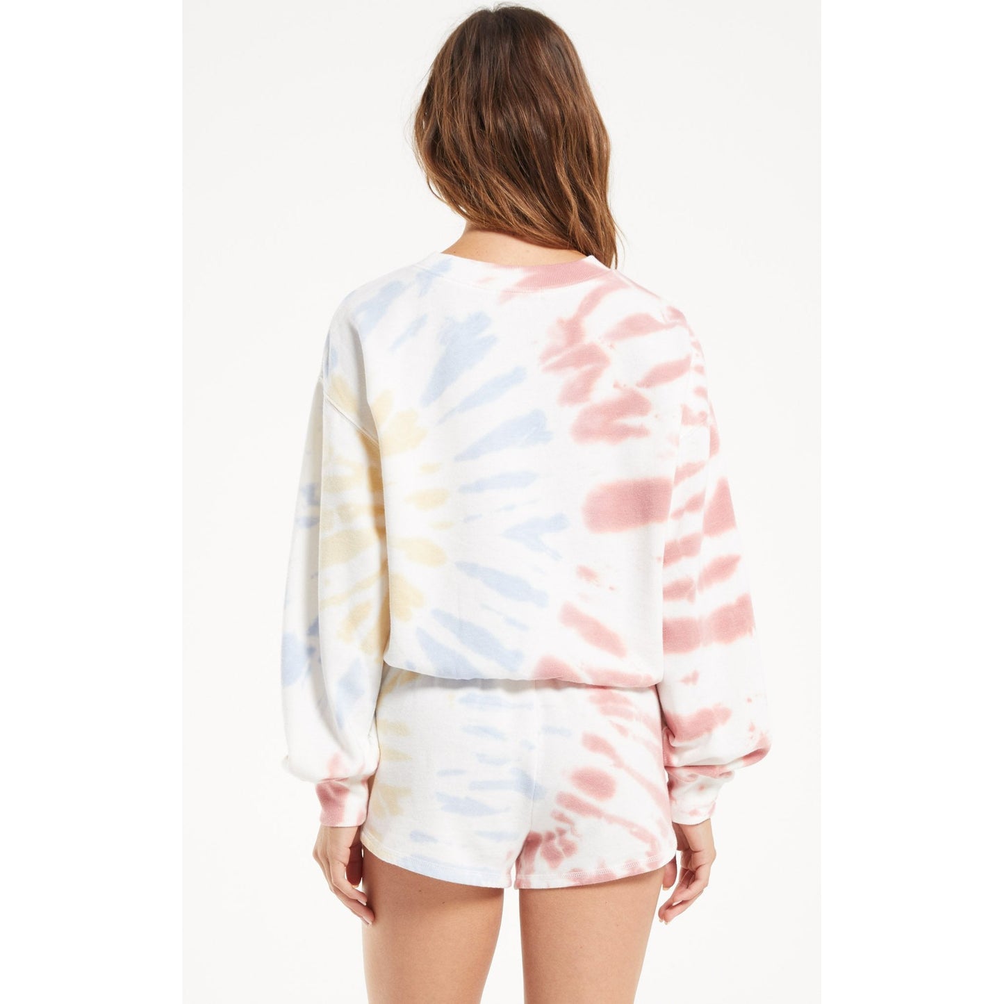 Britton Tie-Dye Pullover in White