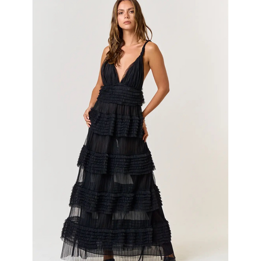 Tiered maxi Shift Black