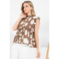 Brown Polka Dot Print Top