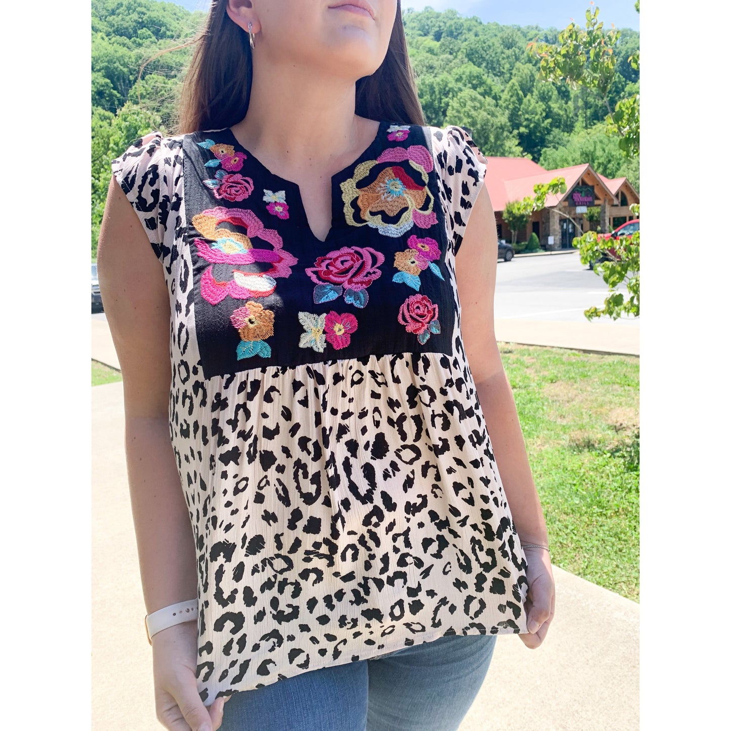 Colorful Leopard Top