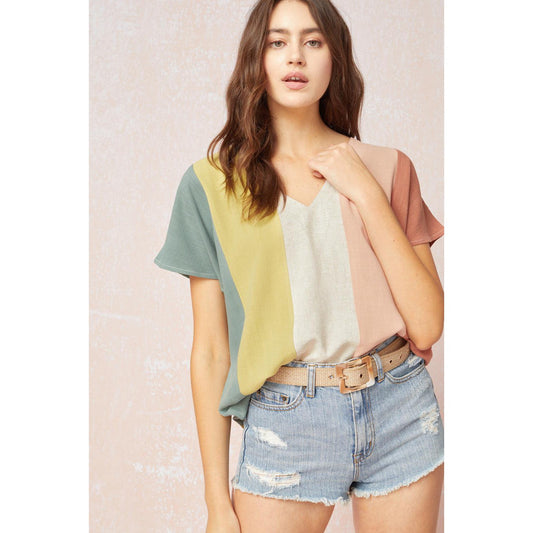 Lucky Soul Colorblock Top