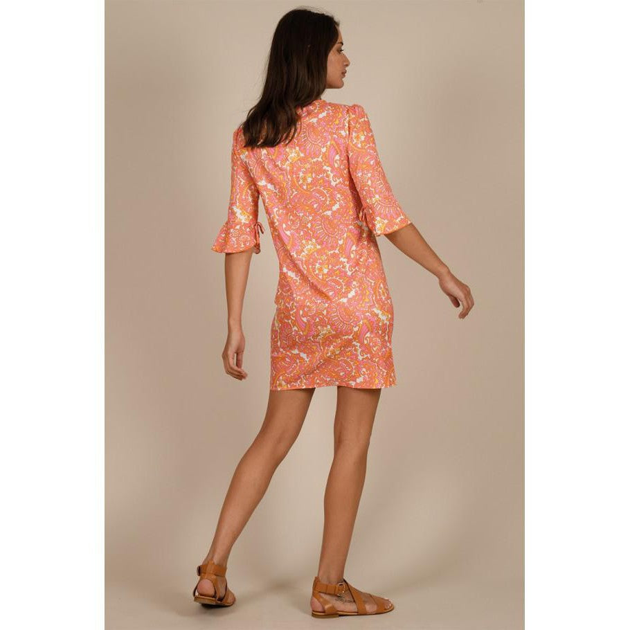 Paisley Orange Print Dress