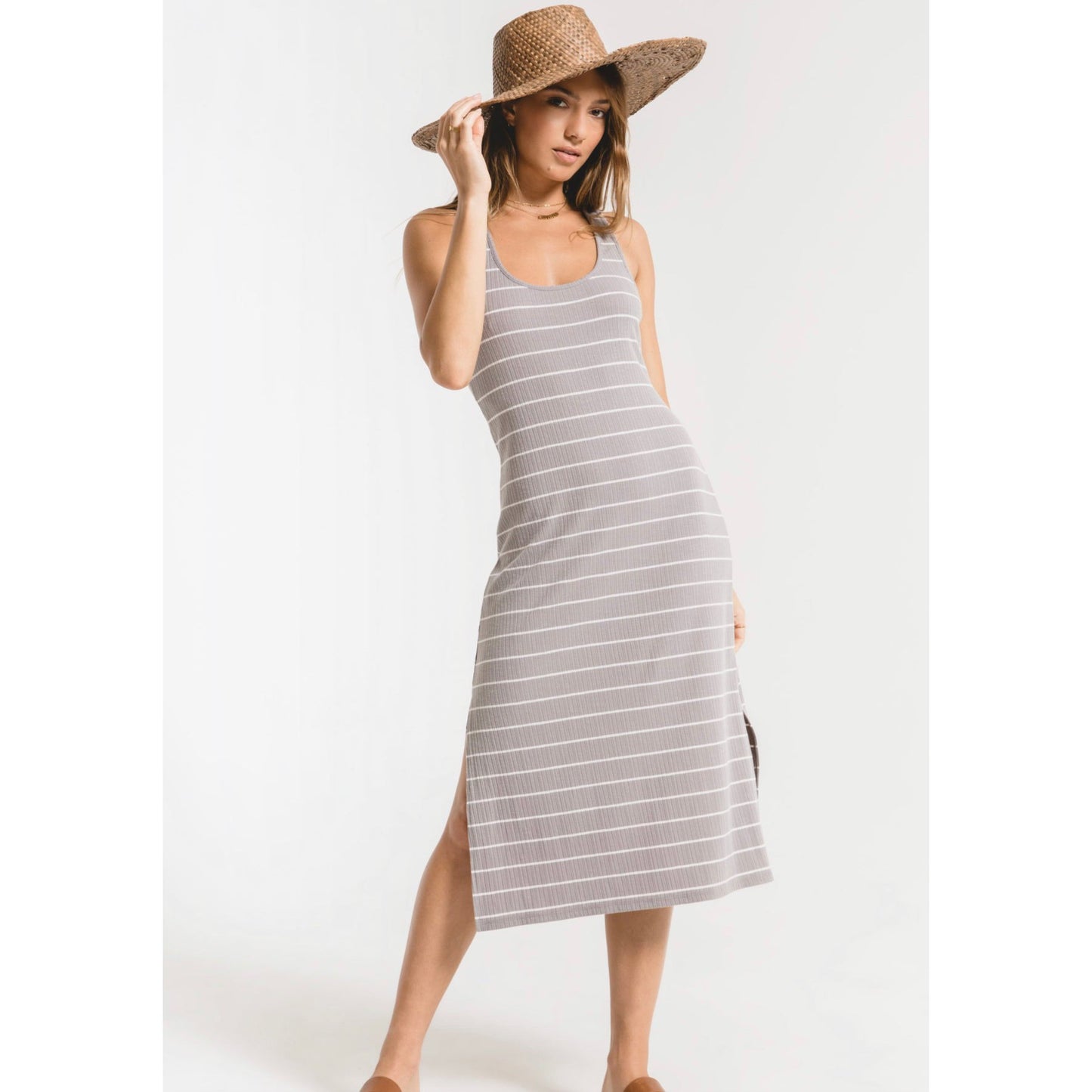 The Seri Stripe Rib Tank Dress