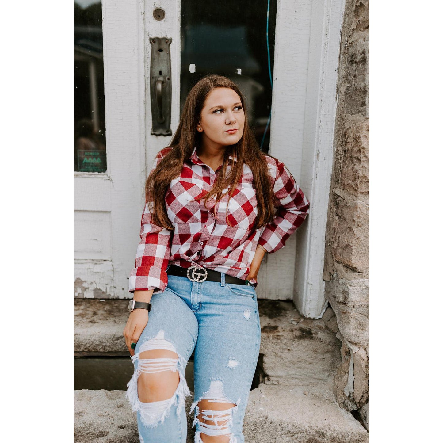 Fran's Flannel Button Down Top