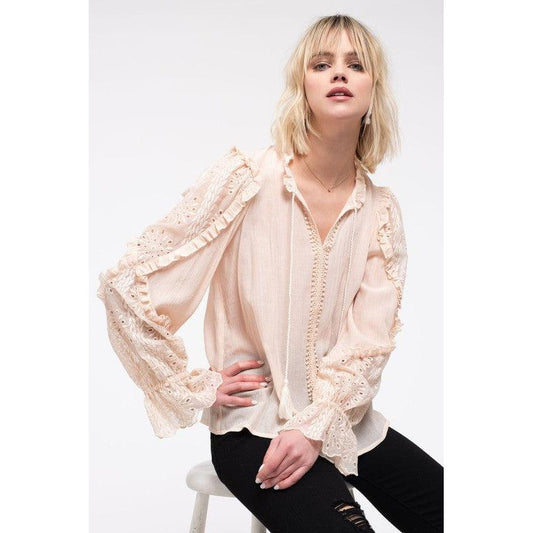 Blush Dreams Lace Blouse