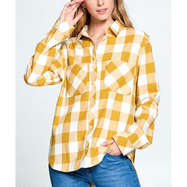 Fran's Flannel Button Down Top