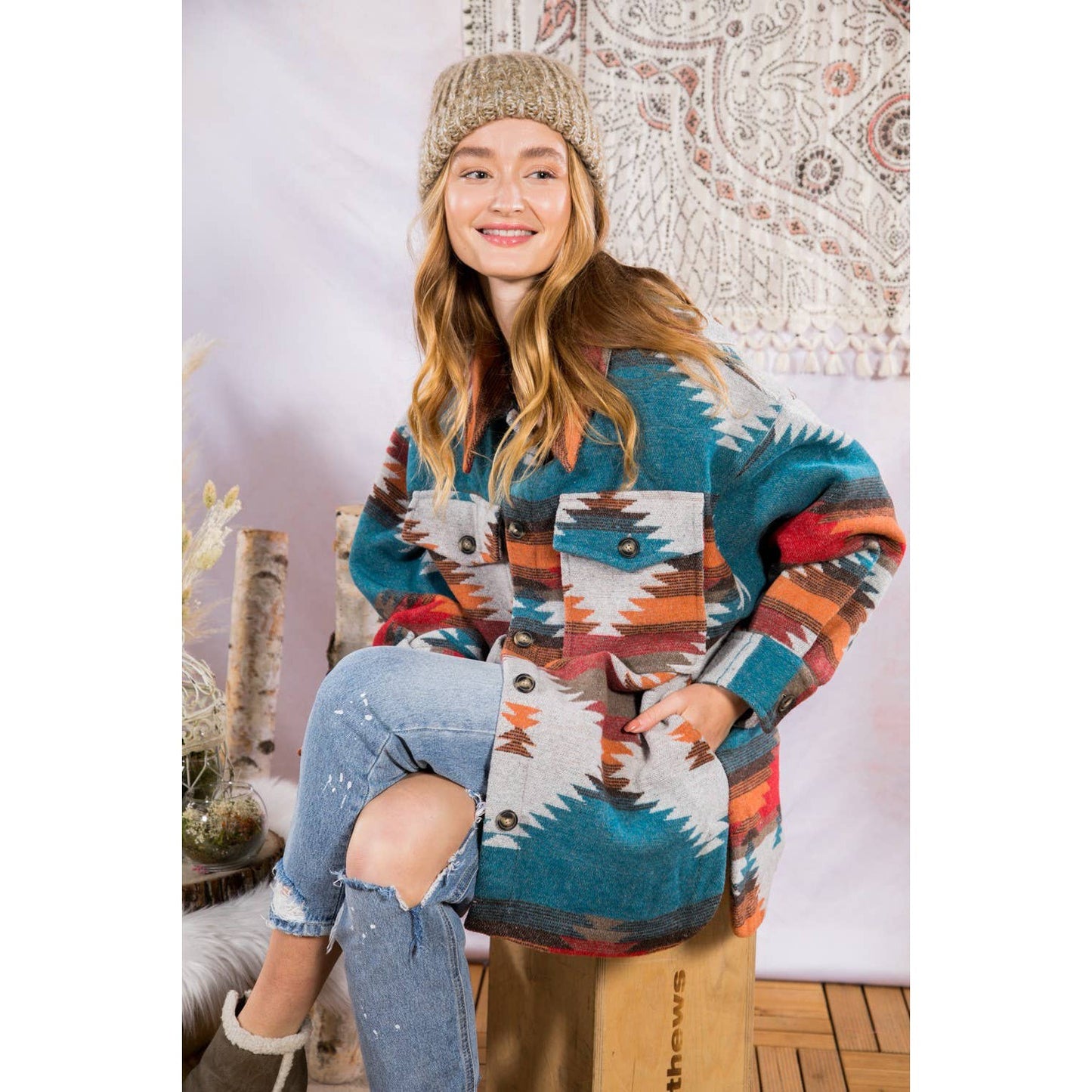 Aztec Print Dreams Shacket