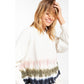 Tempest Stripe Tie Dye Pullover in Bone