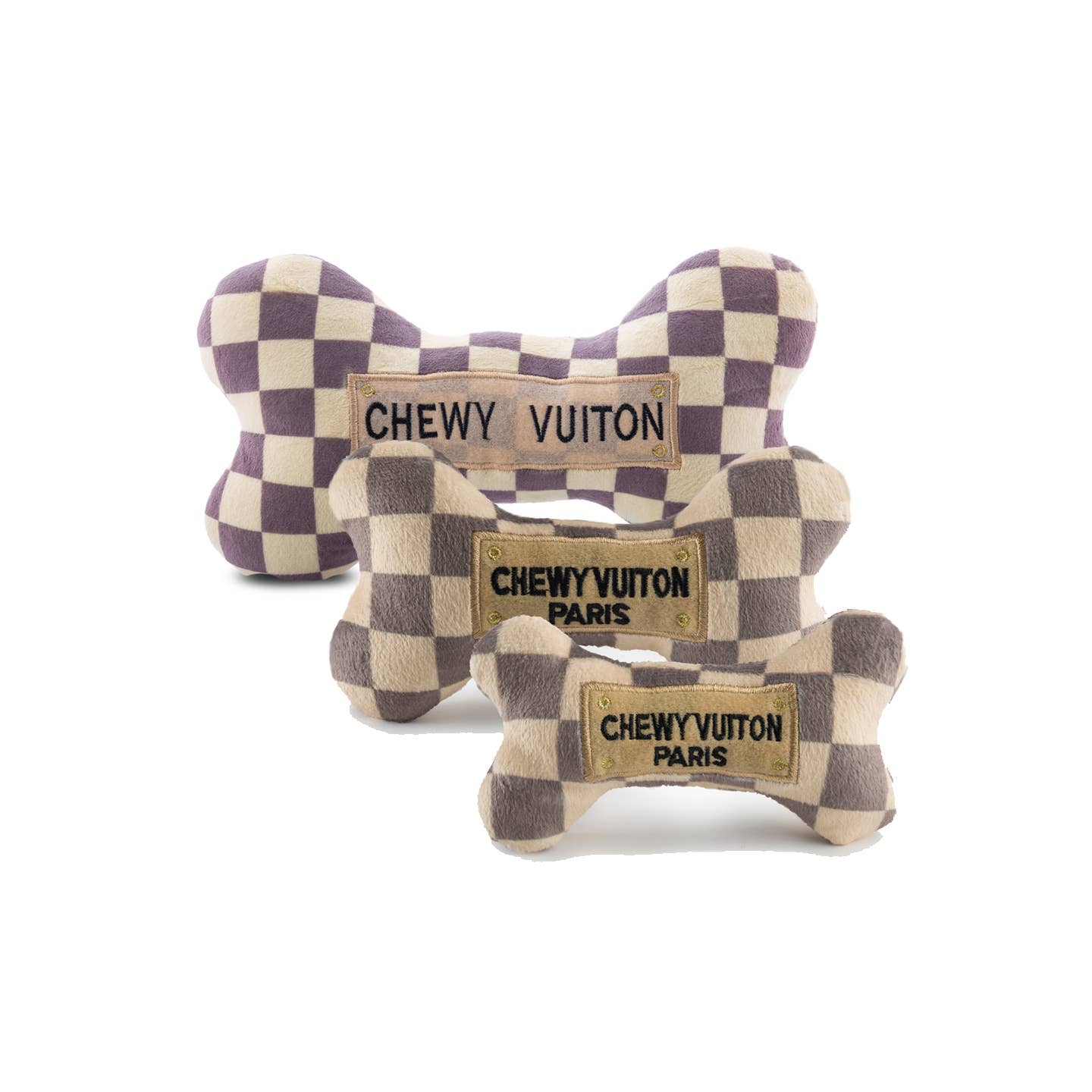 Checker Chewy Vuitton Bones - Large