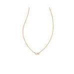 Juliette Pendant Necklace in Gold White Crystal