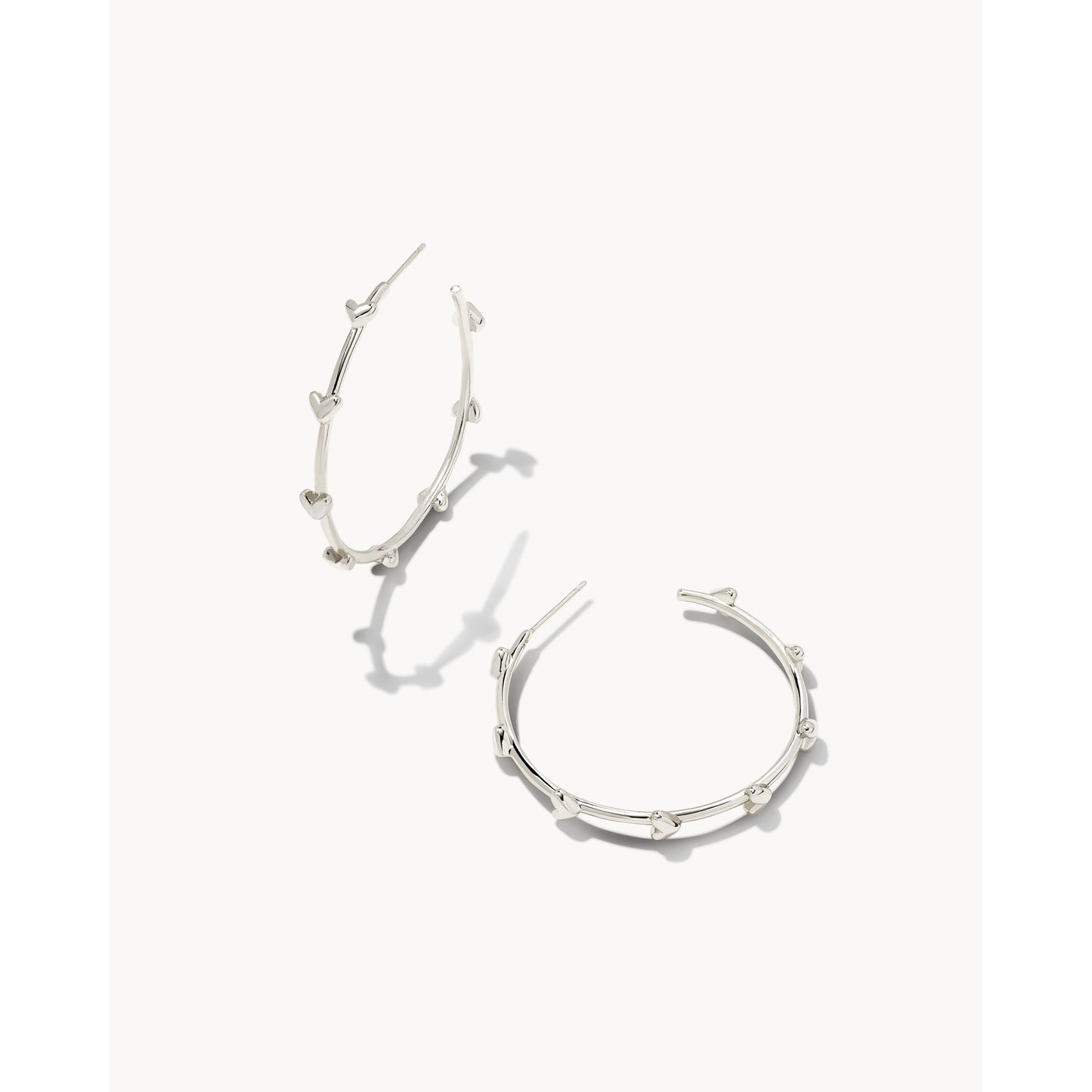 Haven Hoop Earrings In Silver Metal