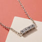 Mama Silver Block Letter Necklace