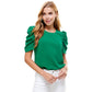 Kelly Green Puff Sleeve Top