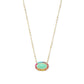 Elisa Threaded Necklace In Gold Mint Magnesite