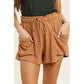 Striped Pocket Shorts in Camel