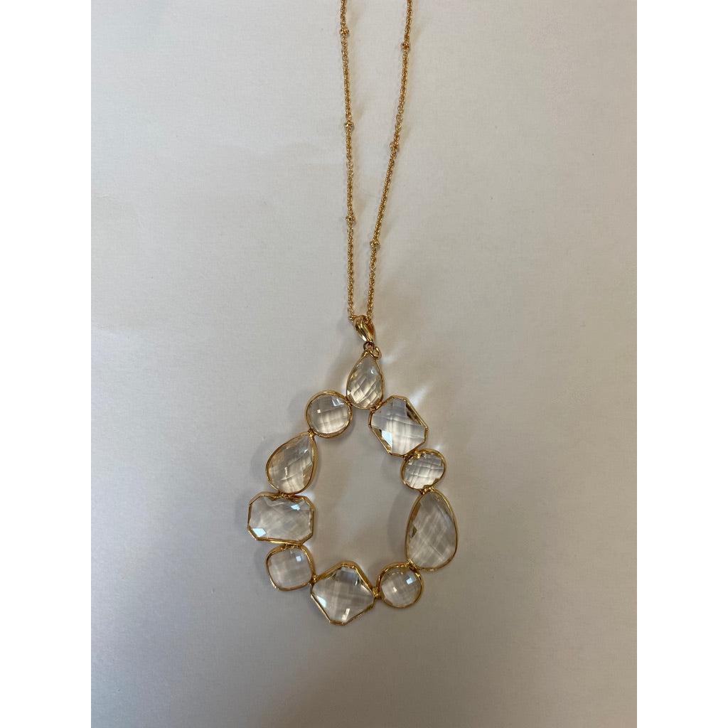 Clear Stone Long Necklace