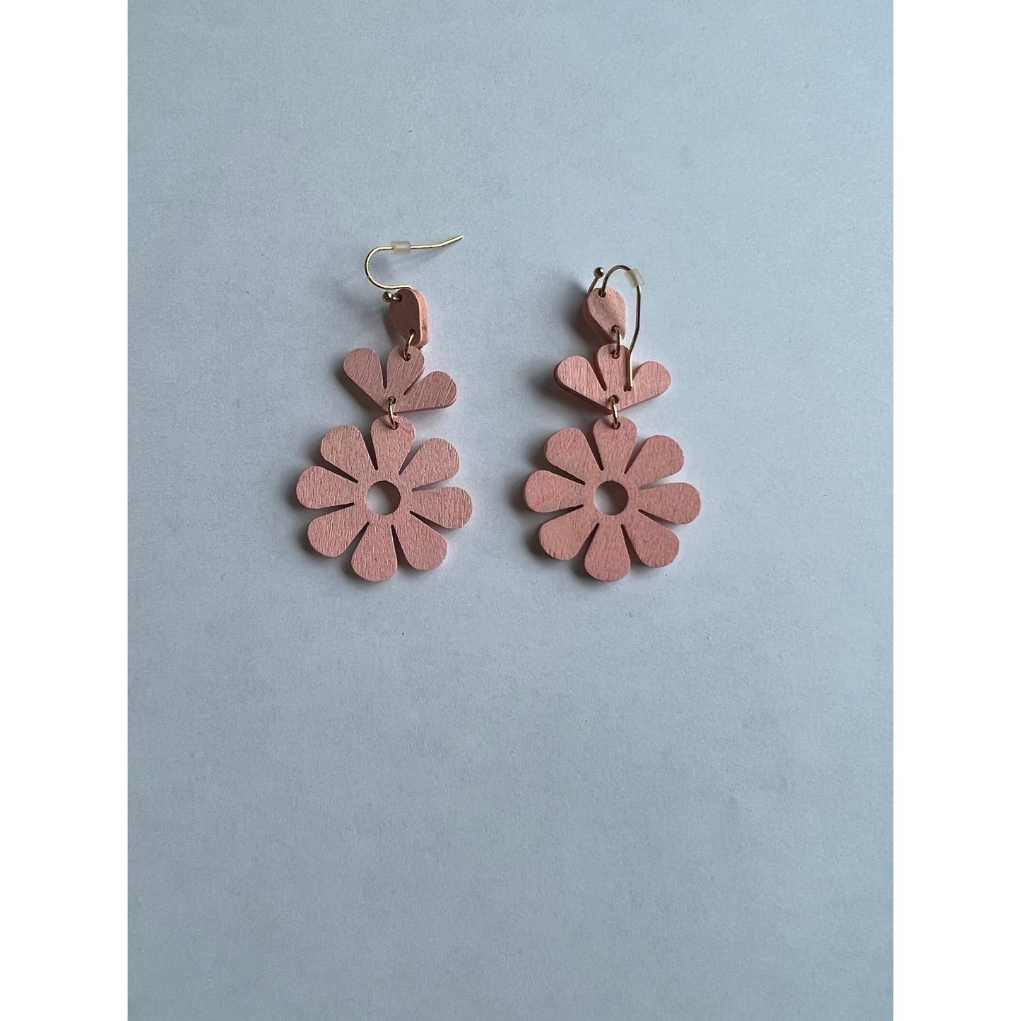 Wooden Flower Earrings