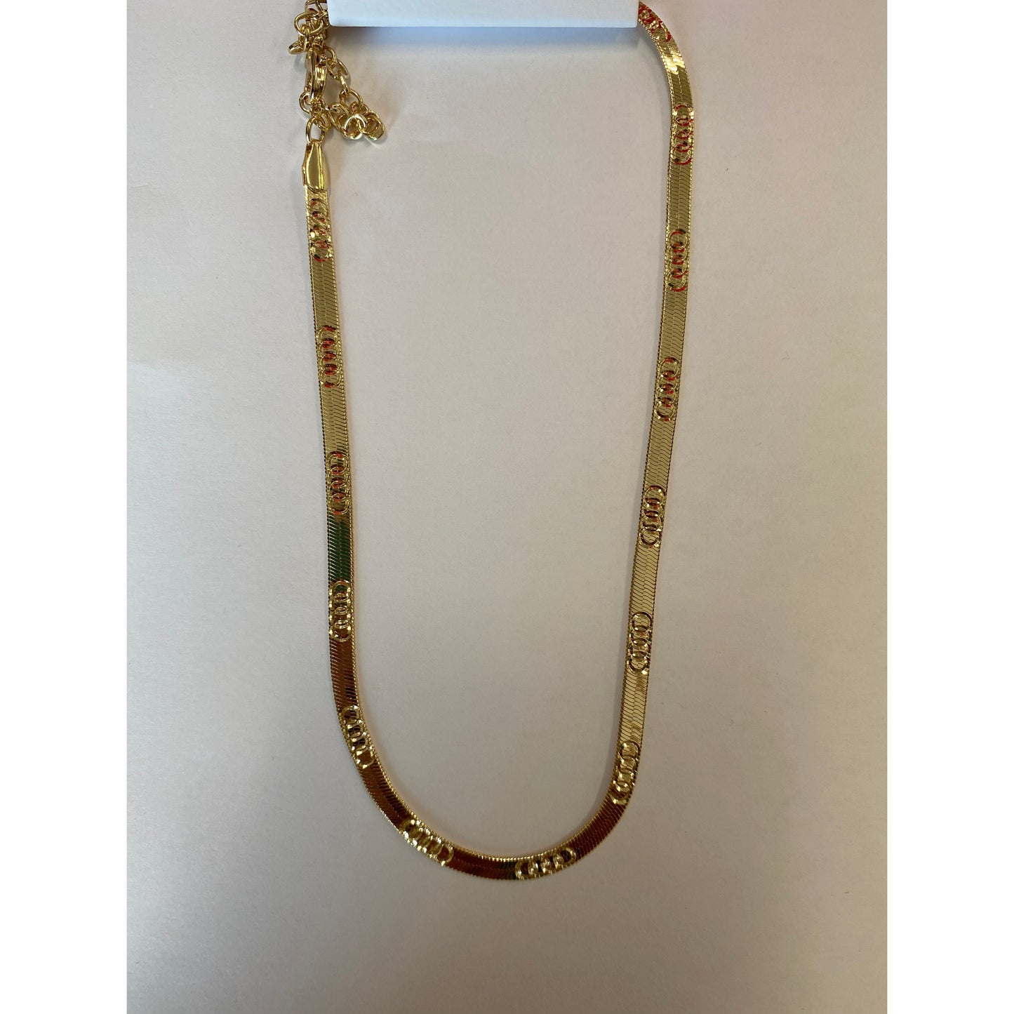 Herringbone Necklace in Gold