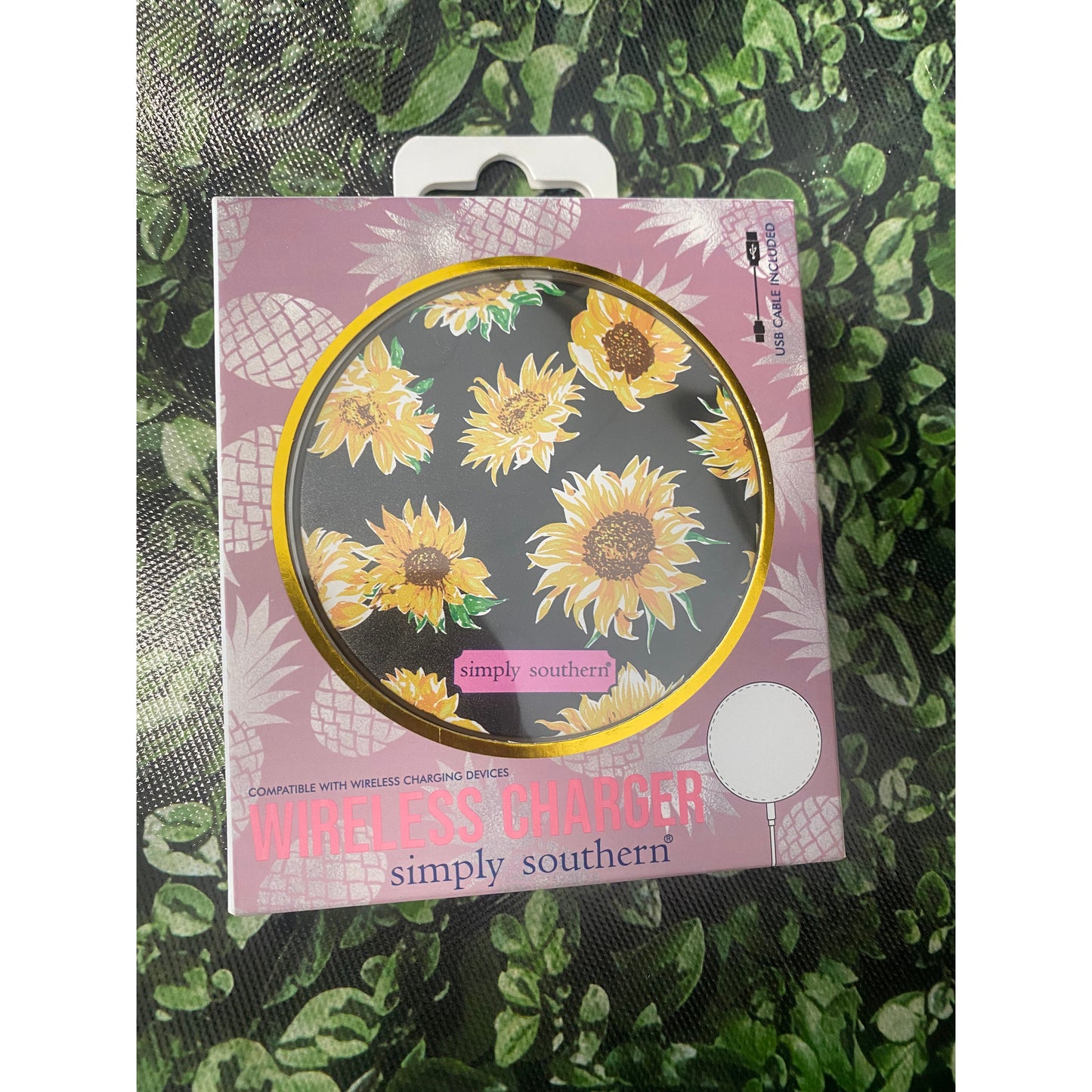 SS Wireless Charger Sunflower