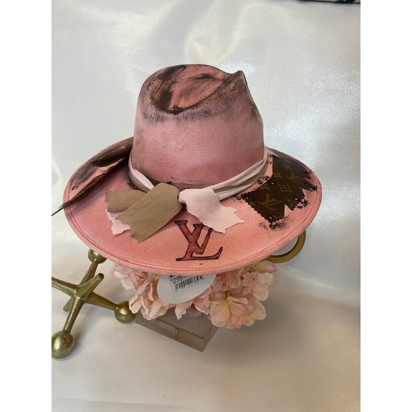 Upcycled Louis Vuitton Hat Pink