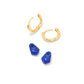 Insley Gold Huge Earrings in Blue Lapis