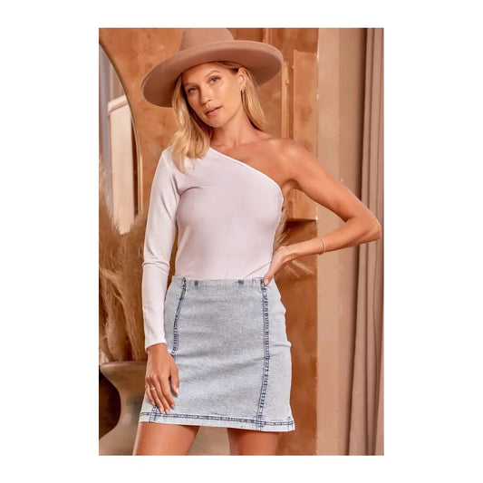 Light Wash Denim Skirt