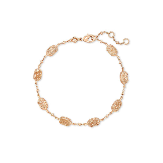 Emilie Link Bracelet Rose Gold Sand Drusy