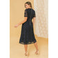 Lace Woven Dress in Navy