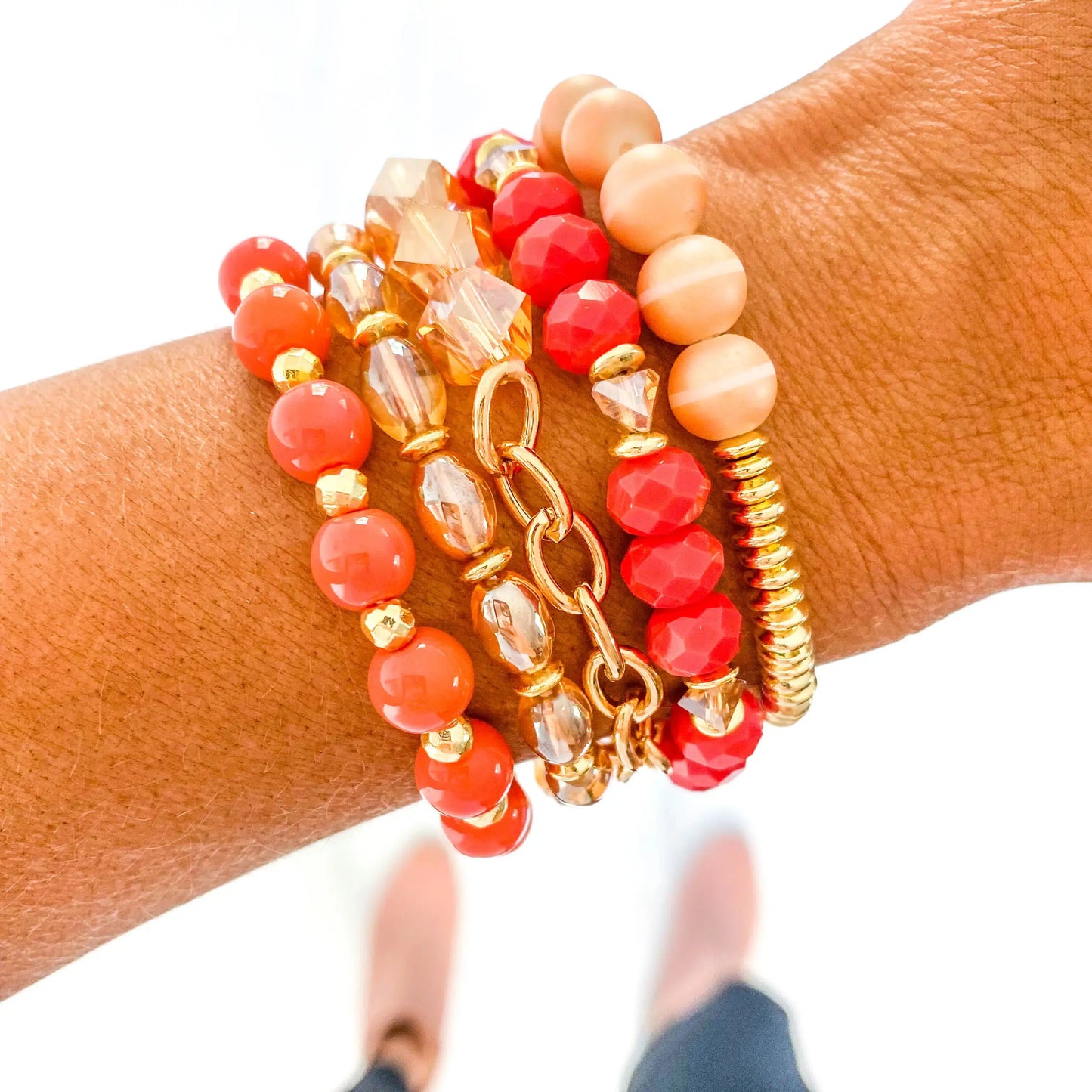 Orange Bracelet Stack