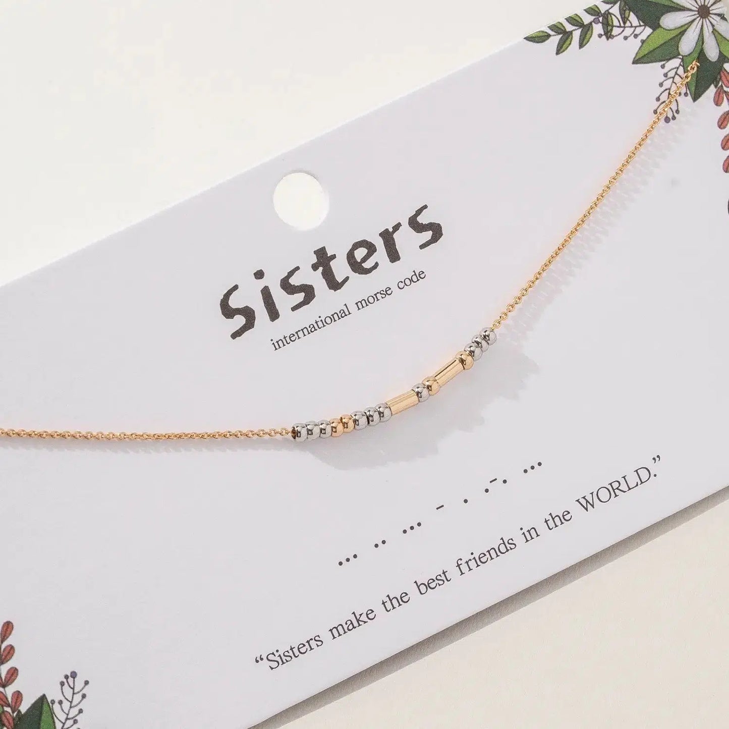 Sister Morse Code Necklace