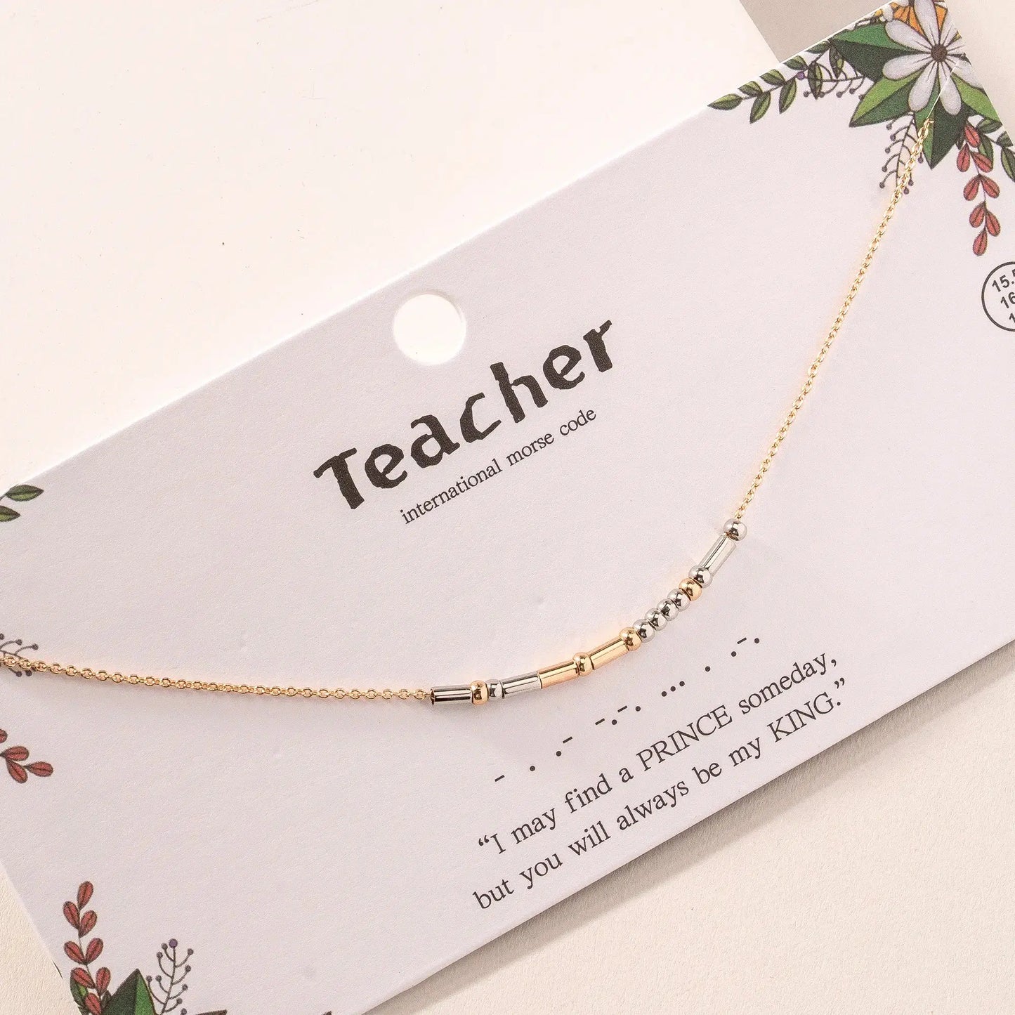 Teacher Morse Code Necklace